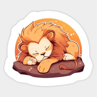 sleeping lioin Sticker